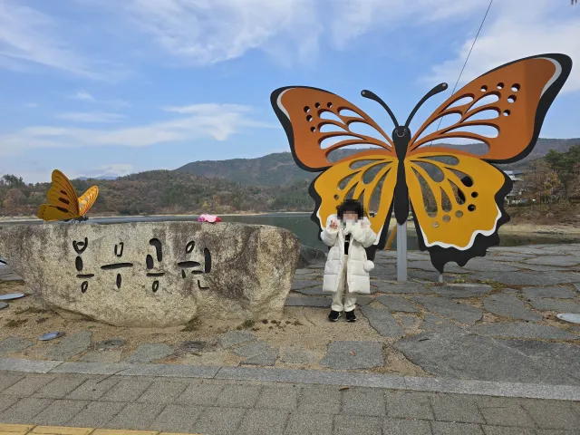 봉무공원 입구 나비 포토존