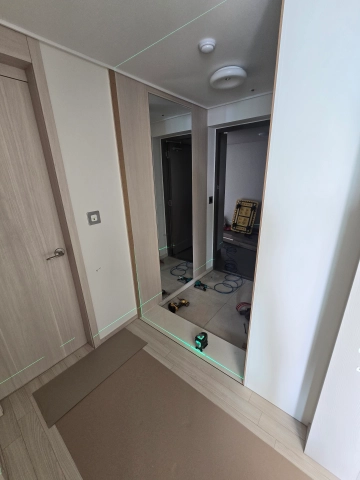 영림 중문 설치 과정 사진